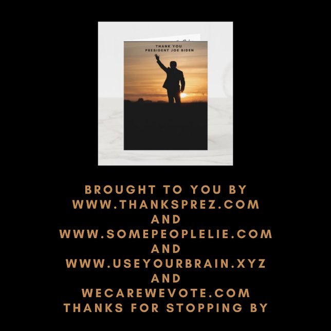 Cartão Muito obrigado, Senhor Presidente Joe Biden (Criador carregado)