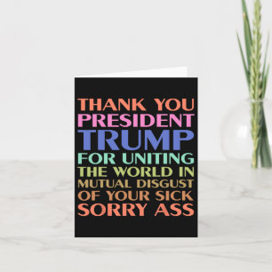 Cartão Muito Obrigado, Senhor Presidente Trump, Por Ter U