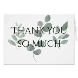 Cartão Muito obrigado - verde