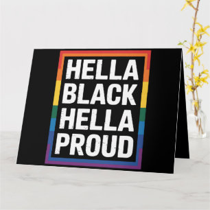 Cartão Muito Preto Muito Orgulhoso Orgulho Gay Afro-Ameri