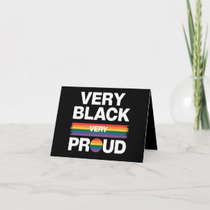 Cartão Muito Preto Muito Orgulhoso Orgulho Gay Preto Orgu