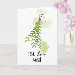 Cartão muito tempo sem ver a longa distância sem a sua fa