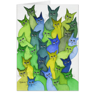 Cartão Muitos gatos lunáticos de Oregon