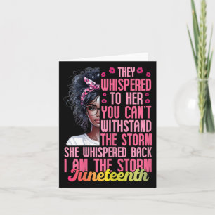 Cartão Mulher 19 Eu Sou A Tempestade Black Women Junet