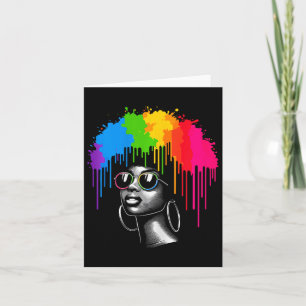 Cartão Mulher Africana Afro Cabelo Melanina Juneteenth