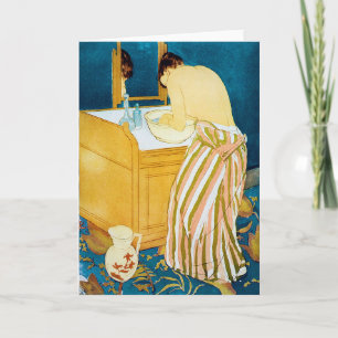 Cartão Mulher Bathing, Mary Cassatt