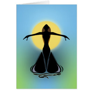 Cartão Mulher Blooming