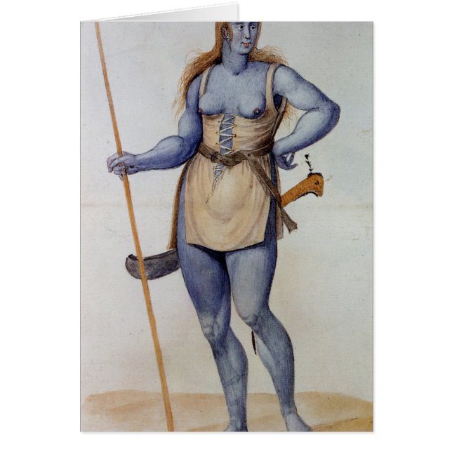 Cartão Mulher britânica antiga (Frente)