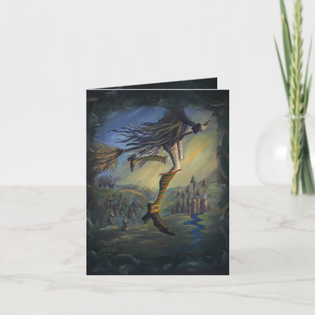 Cartão Mulher Bruxa 10cm x 14cm (Frente)