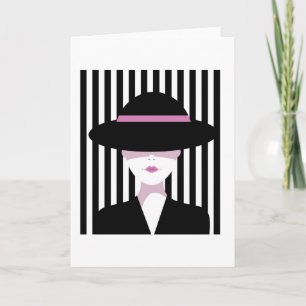 Cartão Mulher Chic Retro