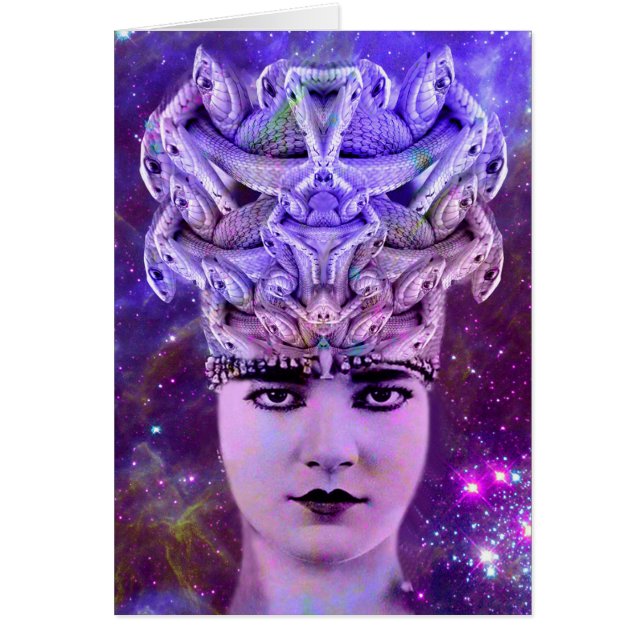 Cartão Mulher Cobra Medusa (Frente)