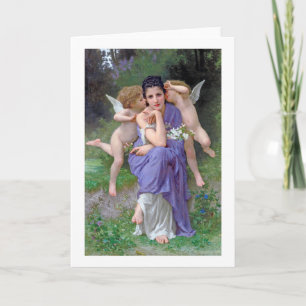 Cartão Mulher com Cupido, Bouguereau