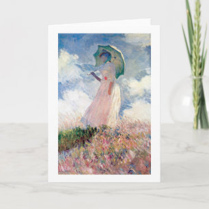 Cartão Mulher com Parasol, Claude Monet, 1886