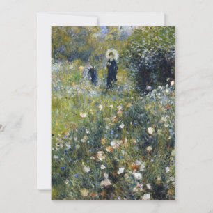 Cartão Mulher com Parasol em Jardim por Auguste Renoir