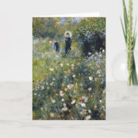 Mulher com Parasol em Jardim por Auguste Renoir