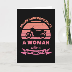 Cartão Mulher com uma Moto Presentes Divertidos Esposa