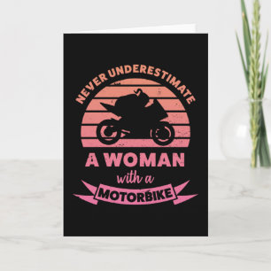 Cartão Mulher com uma Moto Presentes Divertidos Esposa
