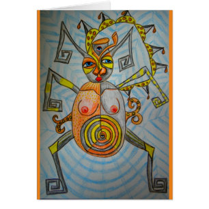 Cartão Mulher da aranha