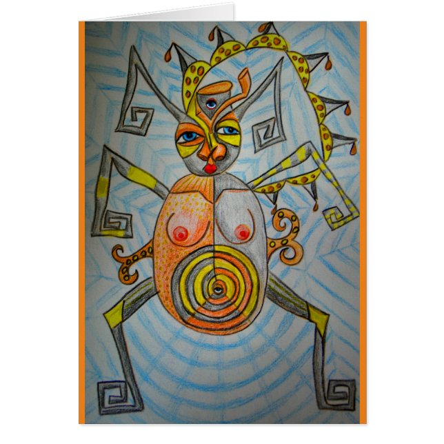 Cartão Mulher da aranha (Frente)