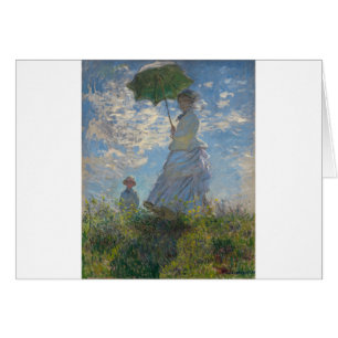 Cartão Mulher de Claude Monet com um parasol 1875