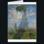Cartão Mulher de Claude Monet com um parasol 1875<br><div class="desc">Mulher com um parasol,  (Camilo e Jean Monet),  1875</div>