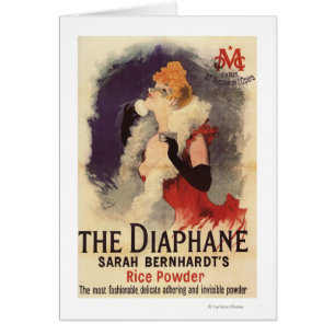Cartão Mulher de Diaphane do La que pulveriza o poster do