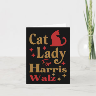 Cartão Mulher De Gato Sem Fios Para Kamala Harris Tim Whe