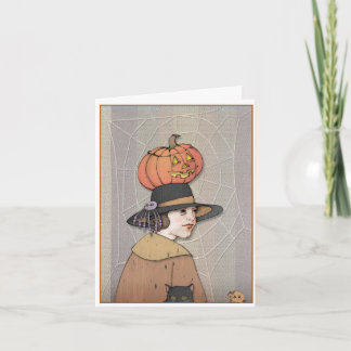 Cartão Mulher de Halloween