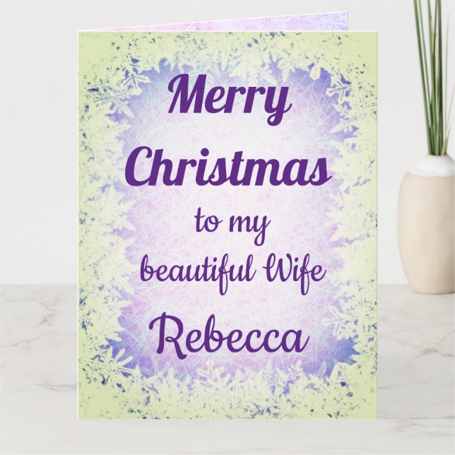 Cartão Mulher de Natal Personalizada (Frente)