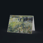 Cartão Mulher de Parasol em Jardim por Auguste Renoir<br><div class="desc">Paisagem impressionista de Pierre Auguste Renoir - Peças clássicas - Série Impressionista de Pintura de Renoir - Mulher com Parasol em Jardim</div>