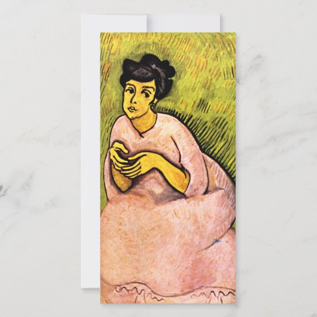 Cartão Mulher de Rosa (Senhora Elegante) (Retrato feminin (Frente)