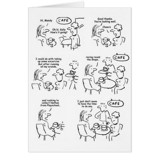 Cartão Mulher diz amizade que não tem tempo para se exerc (Frente)