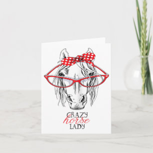 Cartão Mulher do Cavalo Louco do Cavalo do Cavalo Bandana