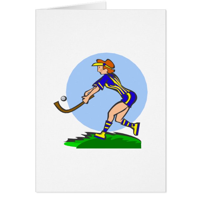 Cartão Mulher do hóquei em campo (Frente)