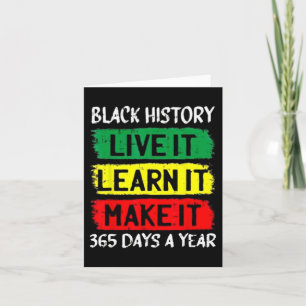 Cartão Mulher do Vestuário do Orgulho Negro História Mês