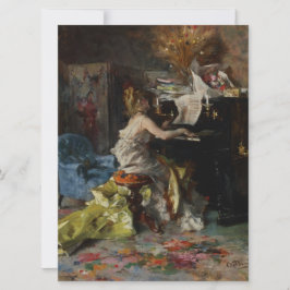Cartão Mulher Elegante Tocando Piano (Giovanni Boldini)