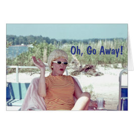 Cartão Mulher em Rollers de Cabelo, Oh, Saia Humoricament