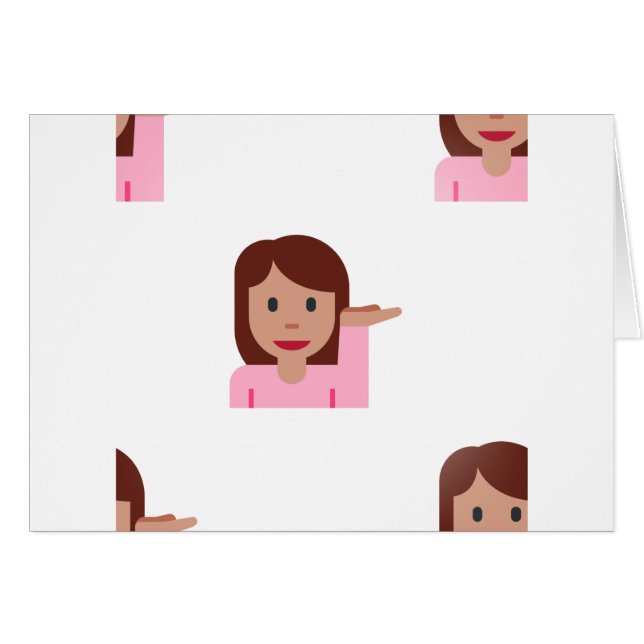 Cartão mulher emoji (Frente Horizontal)