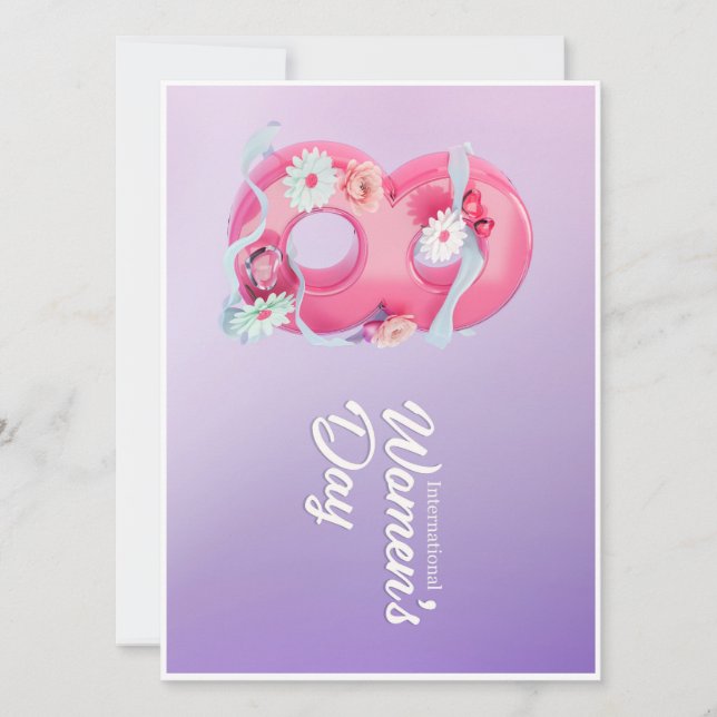 Cartão "Mulher empoderada, Feliz Dia!" (Frente)