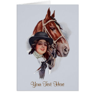 Cartão Mulher Equestre