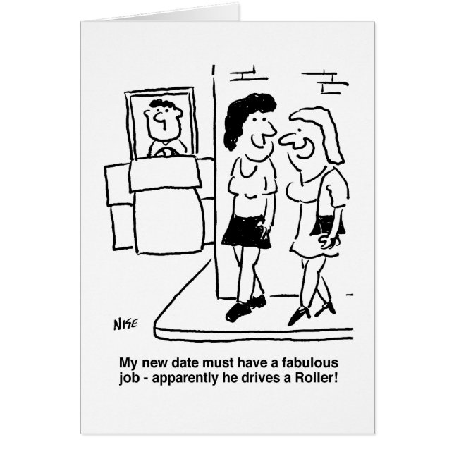 Cartão Mulher esperando para encontrar uma data que condu (Frente)