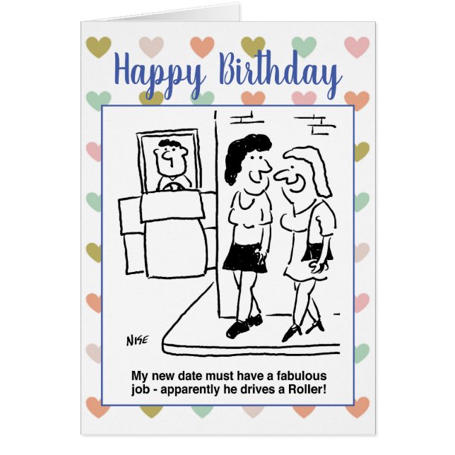 Cartão Mulher esperando para encontrar uma data que condu (Frente)