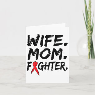 Cartão Mulher Esposa Mãe Combatendo Doença Cardíaca Sensi