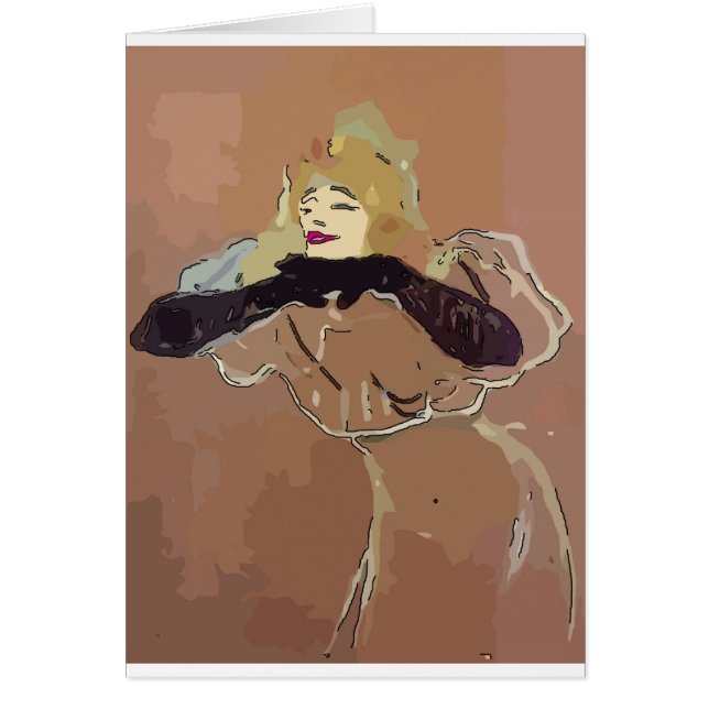 Cartão Mulher francesa (Frente)