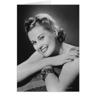 Cartão Mulher glamoroso