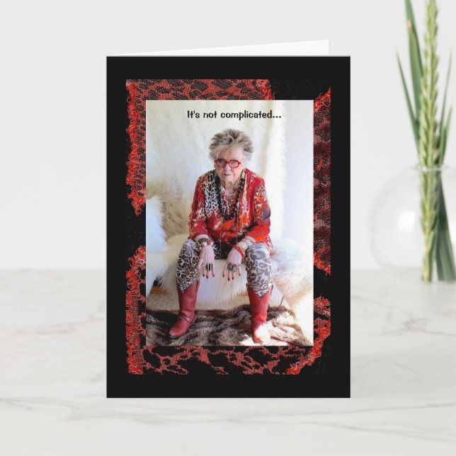 Cartão Mulher Humorista afirmando que sua vida é uma ilus (Frente)