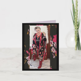 Cartão Mulher humorística do mês Folded Greeting Card