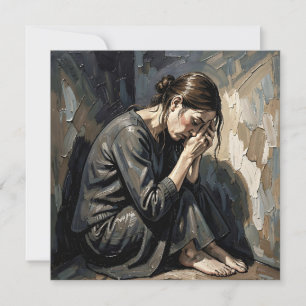 Cartão Mulher Impasto Arte Emocional