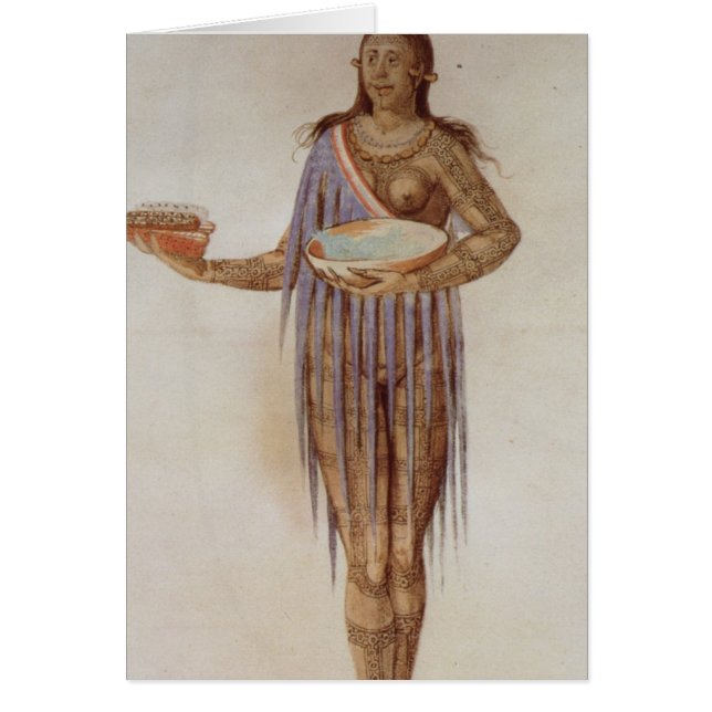 Cartão Mulher indiana de Florida (Frente)