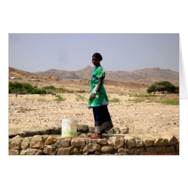 Cartão Mulher jibutiana (Frente Horizontal)